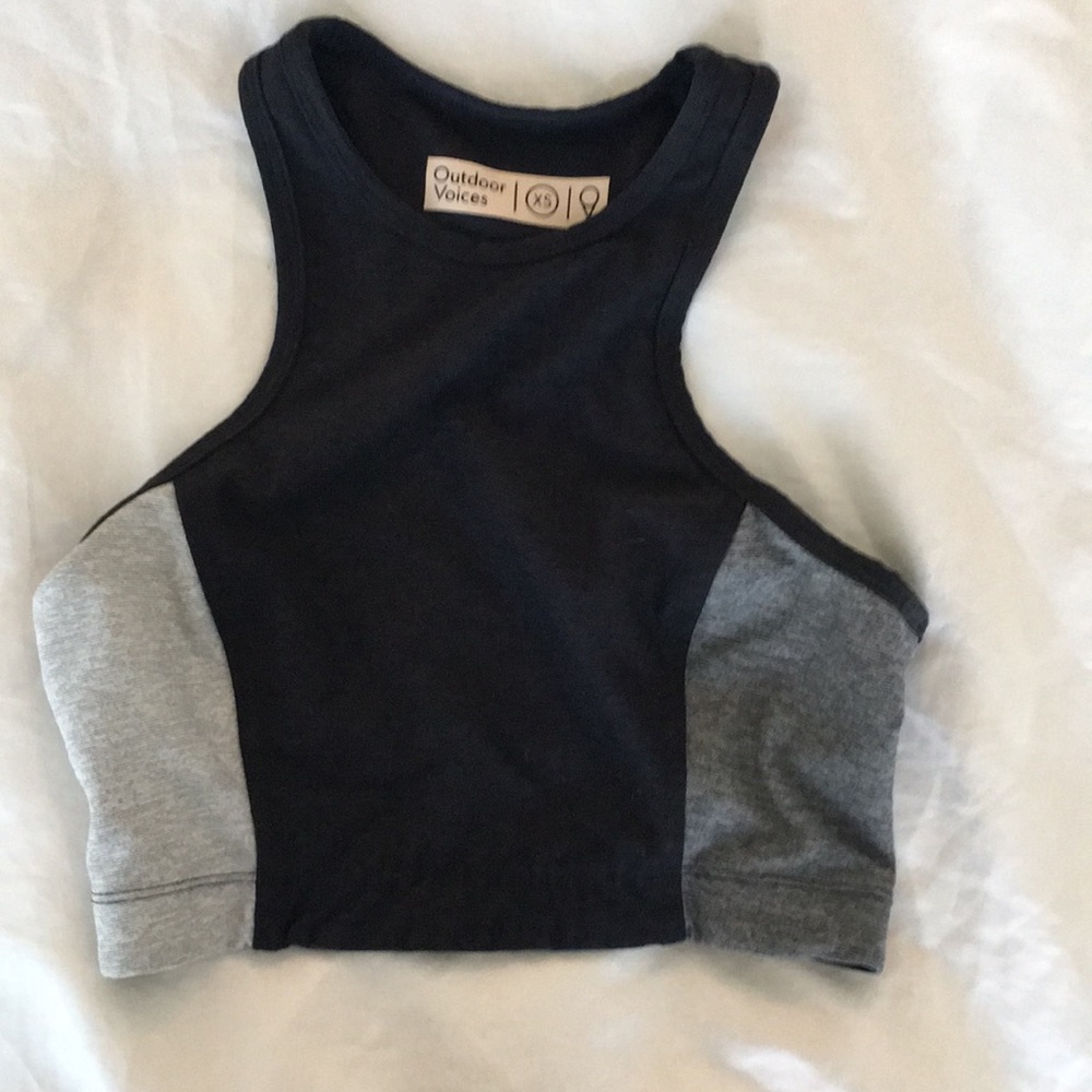 Outdoor Voices Tetra Athena Crop / Charcoal Multi